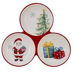 Менажница "Новогодний подарок" L20 W20 H2,5 см, фото №1