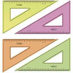 Треугольник пластиковый СТАММ 18см, 30°, неоновый, фото №1