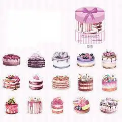 Наклейка  декор ДЕСЕРТ набор 30шт  55*55мм, фото №1