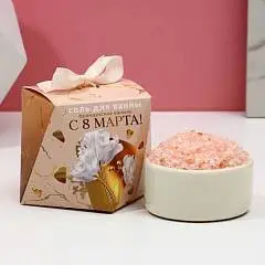 Соль д/в в п/у С 8 марта!, французская ваниль, 150гр, фото №1