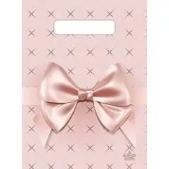 Пакет п/э "Персиковый бант" 19*25см, фото №1