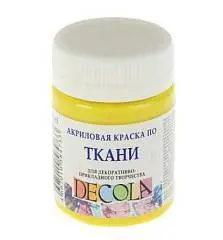 Краска по ткани Лимонная акрил Декола 50мл, фото №1