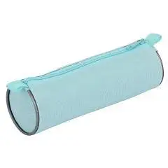 Пенал тубус мягкий 1 отд круглый 20*7*7см мята, фото №1