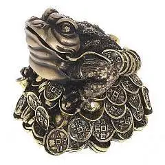 Фигура Лягушка (золото), L14W15H14 см, фото №1