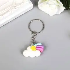 Брелок резина "Облако и звезда" 2,5х3х1,1 см, фото №1