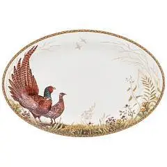 Блюдо овальное ОХОТА 26,5см, фото №1