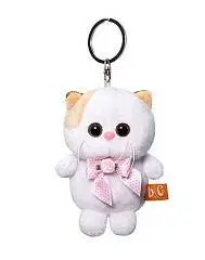 Брелок мягкий Кошечка Ли Ли с роз бант 12см, фото №1