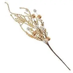 Изделие декоративное "Ветка" 35 см золото жемч, фото №1