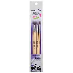 Набор кистей 5шт КОКОС Белка круг №1, 2, 3, 4, 5, фото №1