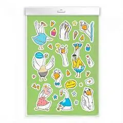 Набор наклеек Мемы Гусь 148*210мм 1 л мелов бумага, фото №1