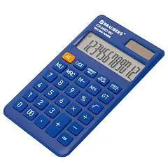 Калькулятор карманный BRAUBERG 12-разр 76*126мм синий, фото №1