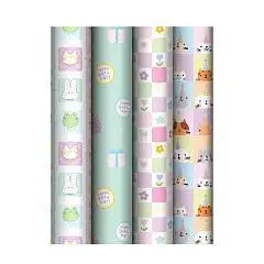 Бумага упаковочная "Cute party" 70*100см в рулоне, фото №1