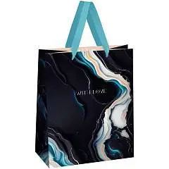 Сумка подарочная "Marble" фольга 18*23*10см, фото №1