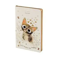 Ежедневник недат А5 "Люби меня.Милый Котик" кожзам, мягк.обл, фото №1
