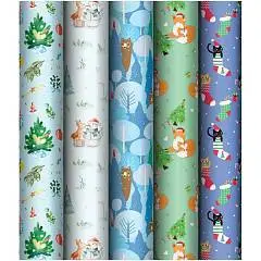 Бумага упаковочная НГ "Новогоднее настроение" 70*100см, фото №1