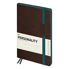 Ежедневник недат B5 "Personality. Dark brown" мягкая обл, кожзам, фото №1