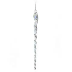 Украшение новогоднее "Сосулька", L2 W2 H25 см стекло, фото №1