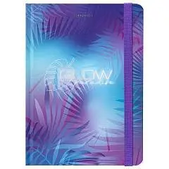 Блокнот А5 96л кл "Glow" тв.обл, на резинке, фото №1