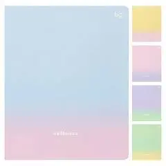 Тетрадь 80л КЛЕТКА "Дыхание цвета", soft-touch, фото №1