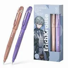 Ручка гелевая EK G-Glass Stick Manga 0,5мм, черная, фото №1