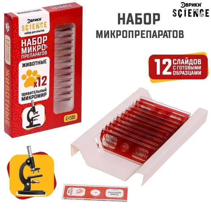Набор для опытов «Набор микропрепаратов», животные, фото №1