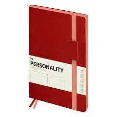 Ежедневник недат B5 "Personality. Red" мягкая обл, кожзам, на ре, фото №1