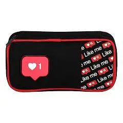 Пенал "Вайб сердца" 20х10х4.5 см, нашивка, шелкография, фото №1