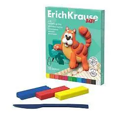 Пластилин мягкий восковой ErichKrause Baby 12 цв, стек 156 г, фото №1