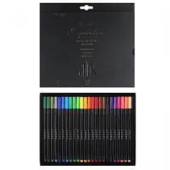 Фломастеры LOREX PRO-DRAW SUPERIOR 24цв круг черн карт кор подвес, фото №1