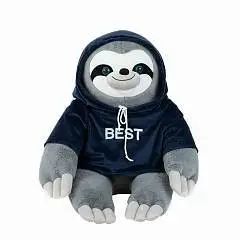 Игрушка мягкая Ленивец Ларри 70см черный/белый/серый, фото №1