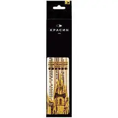 Набор карандашей ч/г Красин "Конструктор" 6шт., шестигранный, фото №1