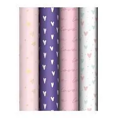 Бумага упаковочная "Love pattern" в рулоне 70*100см, фото №1