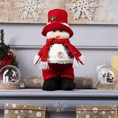 Свет.фигура «Снеговик» 13*30*8 см,текстиль,LR1130х3(в компл)тёпл, фото №1