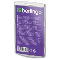 Бейдж вертикальный Berlingo "ID300" 55х85мм, серый, без держателя, фото №1