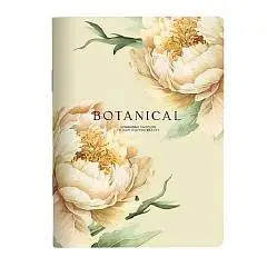 Тетрадь А4 40л КЛЕТКА "Пионы", желтый, фото №1