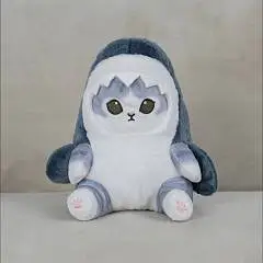 Игрушка мягкая Кот Акула серый 30см, фото №1