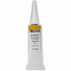 Контур "Декола" 18мл стекло керамика золот, фото №1