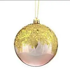 Шар елочный "Золотое напыление",   D8 см, фото №1
