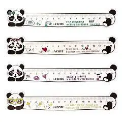 Линейка пластиковая deVENTE "PANDA" гибкая, 15 см, фото №1