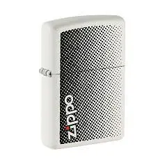 Зажигалка ZIPPO Logo с покр White Matte латунь/сталь, фото №1