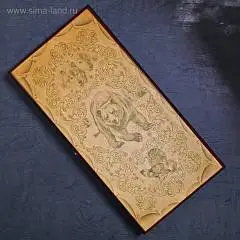 Нарды деревянные "Медведь"  50x50, фото №1