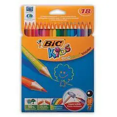 Карандаши цветные BIC Evolution 18цв заточ в картон упак, фото №1