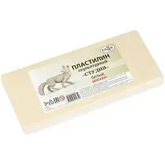 Пластилин скульптурный Гамма "Студия", белый, мягкий, 1кг, фото №1