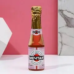 Гель д/д шампанское (алк) «Мечтай!», клубничный десерт 250мл, фото №1