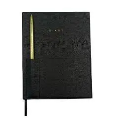 Ежедневник недат А5 "STYLISH COLLECTION"  черный, ляссе карман и, фото №1