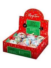 Украшение елочное Шар Классический с пожелан мет 6,5см, фото №1