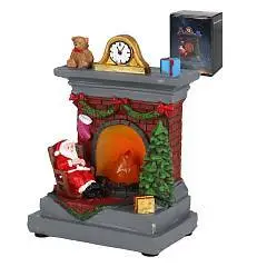 Светил. муз,новог"Рождественский камин"(2*АА,не в ком)8.8*5.7*12, фото №1