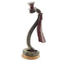 Фигурка декоративная "Змея", L15,5 W14 H35 см, фото №1
