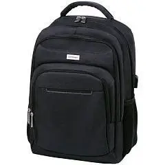 Рюкзак Berlingo City "Black" 42x29x17см, эргоном. спинка, фото №1