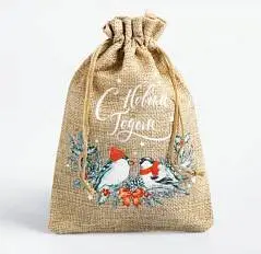 Мешок с термонаклейкой «С Новым Годом», 13 х18 см, фото №1